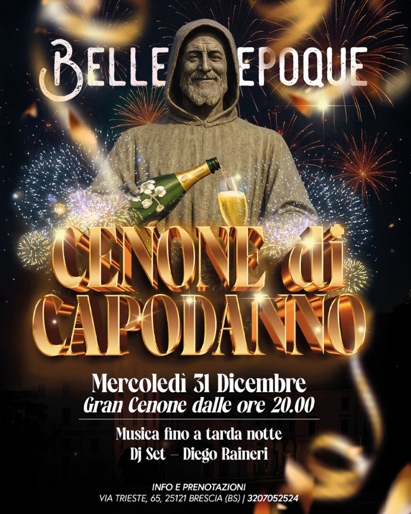 Capodanno 2026 al Belle Epoque di Brescia!